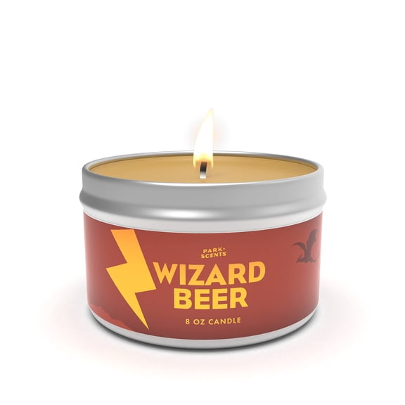 Park Scents Wizard Beer Candle - sweet butterbeer smell - reminiscent of iconic drink - Handmade in the USA - vegan and cruelty-free | 8 oz Tin