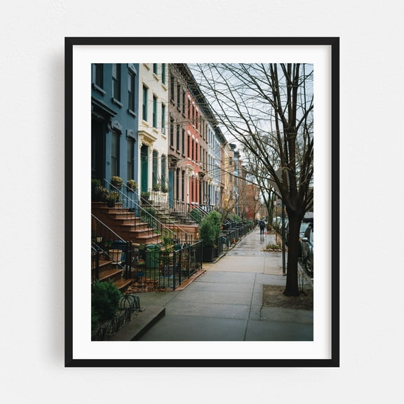 Park Slope Architectural 04 - Brooklyn New York Photography Black Framed Wall Art Print 30 x 40 inches