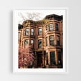 thumbnail image 1 of Park Slope Brownstones 01 - Brooklyn New York Photography Architecture City Flowers Vintage Street Photography Botanical White Framed Wall Art Print 6 x 8 inches, 1 of 3