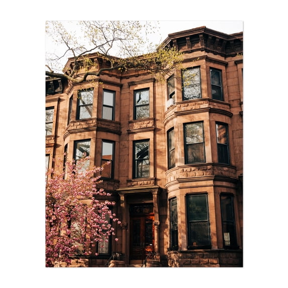 Park Slope Brownstones 01 - Brooklyn New York Photography Unframed Wall Art Print 16 x 20 inches