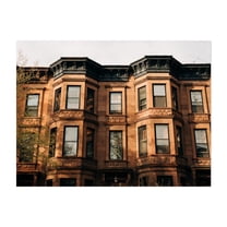 Park Slope Brownstones 02 - Brooklyn New York Photography Unframed Wall Art Print 5 x 7 inches