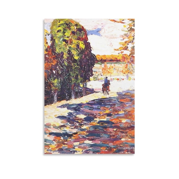 Park of St by Wassily Kandinsky Painting Poster Posters Art Print Wall Photo Paint Poster Hanging Picture Family Bedroom Decor Gift 16x24inch(40x60cm)