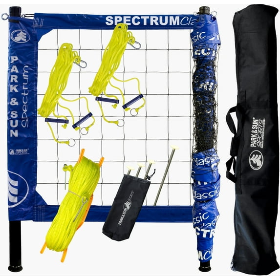 Park & Sun Spectrum Classic Volleyball Net – Professional Adjustable Outdoor Set for Beach, Grass, Backyard