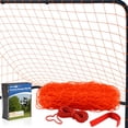 thumbnail image 1 of Park & Sun Sports 6' W x 4' H x 3' D Orange Bungee Slip-Net Replacement Goal Netting – 4" mesh Indoor/Outdoor All-Weather Soccer/Multi-Sport Net, 1 of 7
