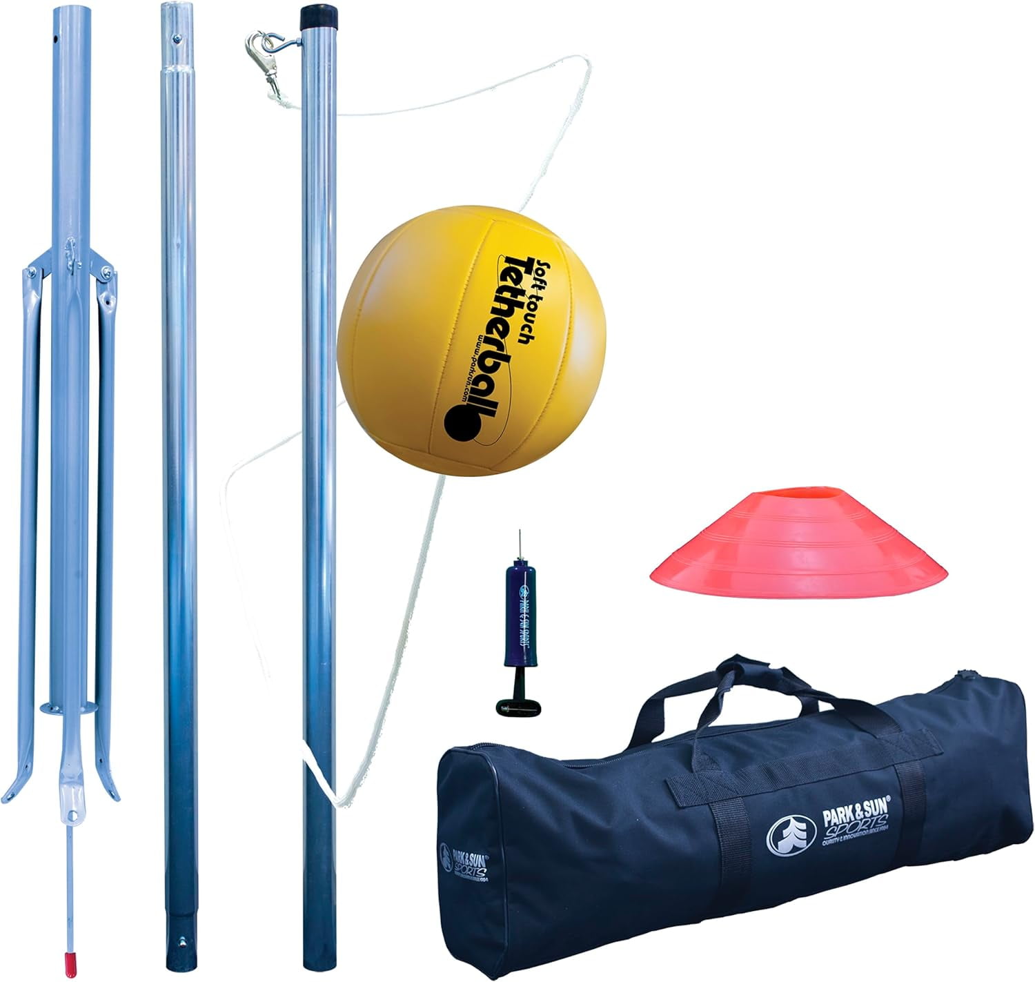Park & Sun Sports Portable Outdoor Tetherball Set with Carrying Bag and ...