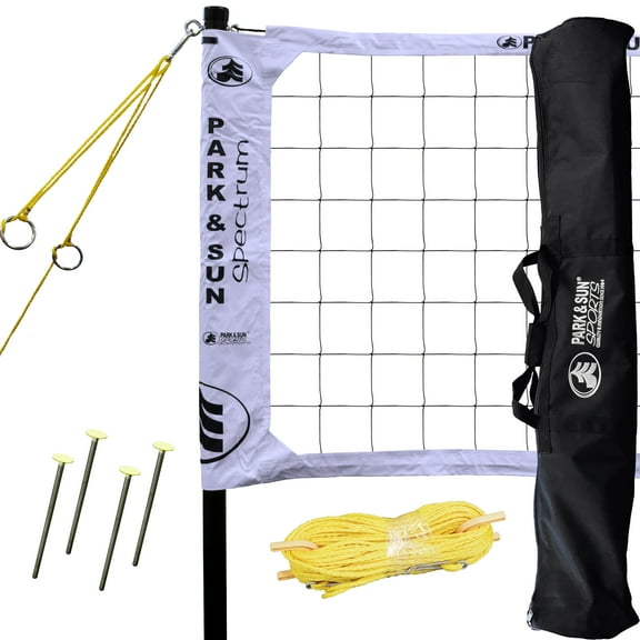 Park & Sun Spectrum 2000 Volleyball Net – Professional Adjustable Outdoor Set for Beach, Grass, Backyard