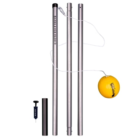 Park & Sun Sports TP-158-3P Performance Tetherball Set – 3-Piece Steel Pole, Soft-Touch Ball, and Pump