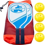 Park & Sun Sports Wooden Pickleball Paddle Set, Includes Two 15 in Wooden Paddles, 3 Balls, and Bag