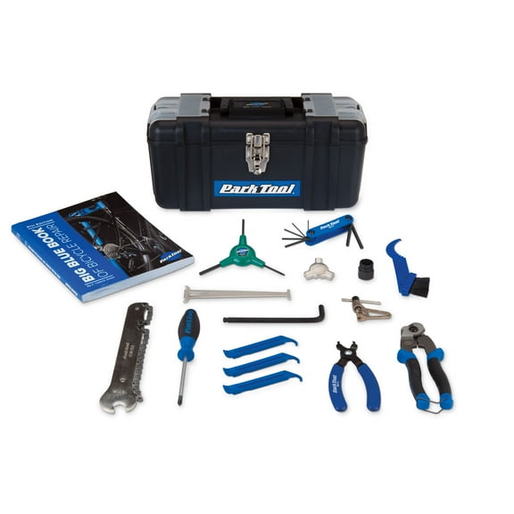 Park Tool Home Mechanic Starter Kit with Big Blue Book of Bicycle Repair 4th Edition