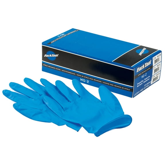 Park Tool MG-2X Nitrile Mechanic Gloves: Xlarge, Blue