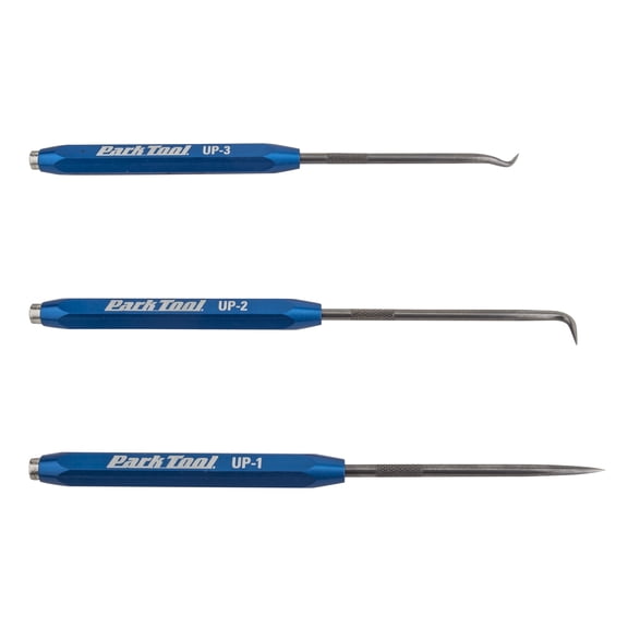 Park Tool UP-SET Pick Up Set Blue 1-Straight 1-Hook 1-90 Degree Pick