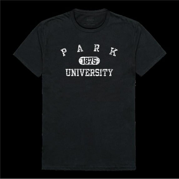 Park University Pirates Distressed Arch College T-Shirt, Black - 2XL