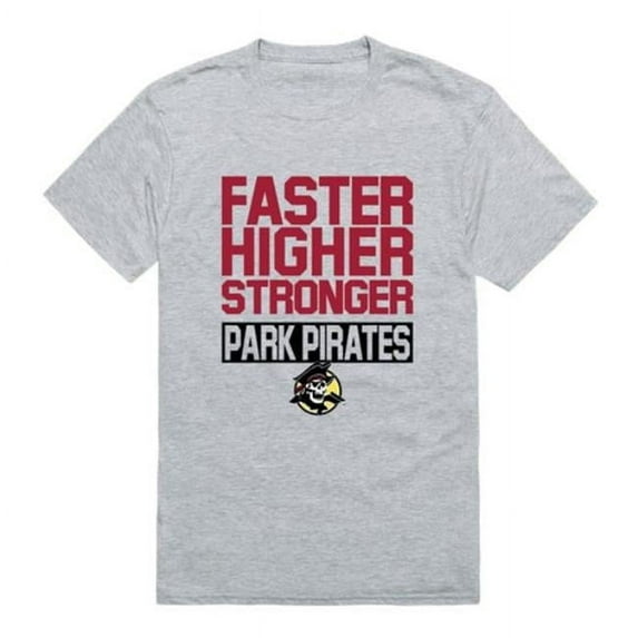 Park University Pirates Workout T-Shirt, Heather Grey - Medium