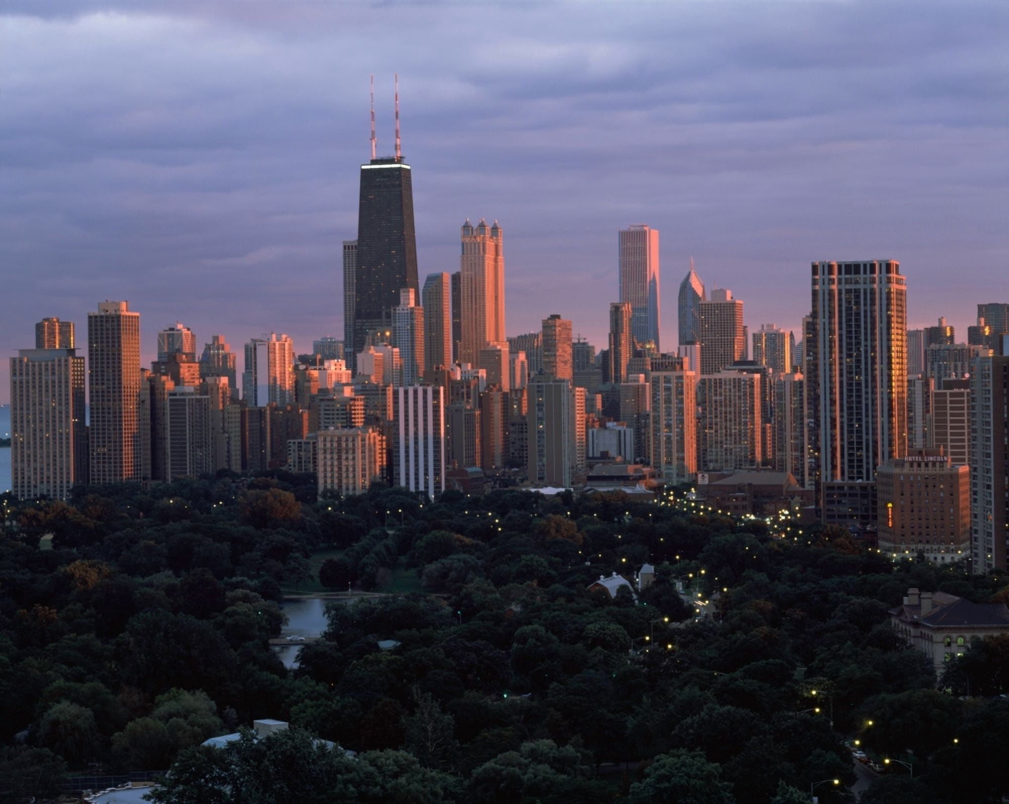 Park in a city Lincoln Park Chicago Cook County Illinois USA Canvas Art - Panoramic Images (22 x 27)