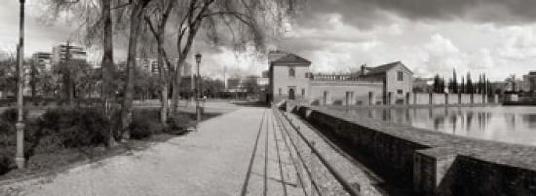 Park near a pool in a city Parque De La Buhaira Sevilla Seville Province Andalusia Spain Canvas Art - Panoramic Images (18 x 7)