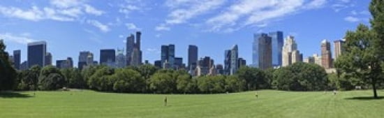 Park with skyscrapers in the background Sheep Meadow Central Park Manhattan New York City New York State USA Canvas Art - Panoramic Images (36 x 12)