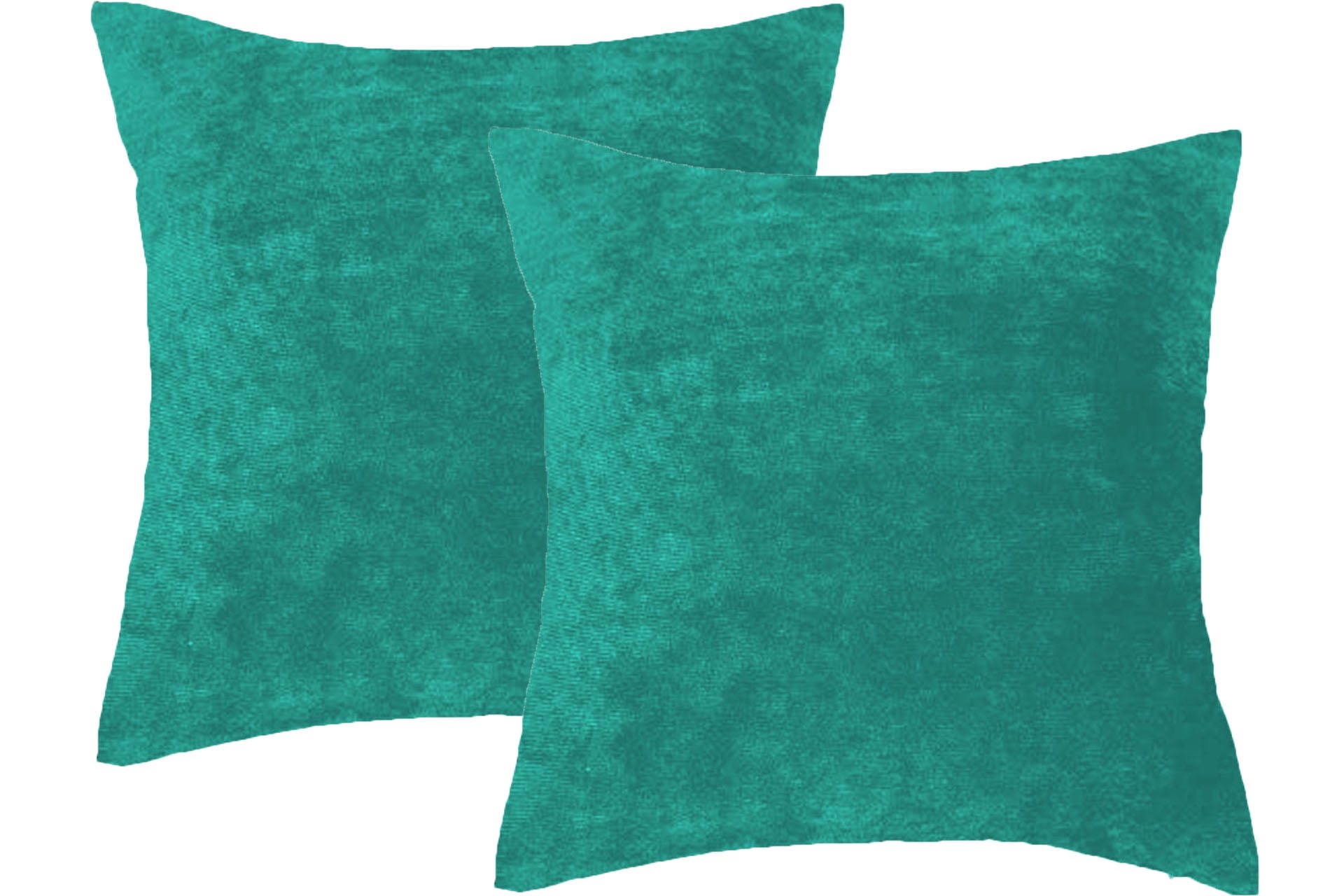 Parkdale 18" x 18" Corduroy Velvet Solid Decorative Throw Pillow Covers Soft and Cozy Cushion Covers - Aqua