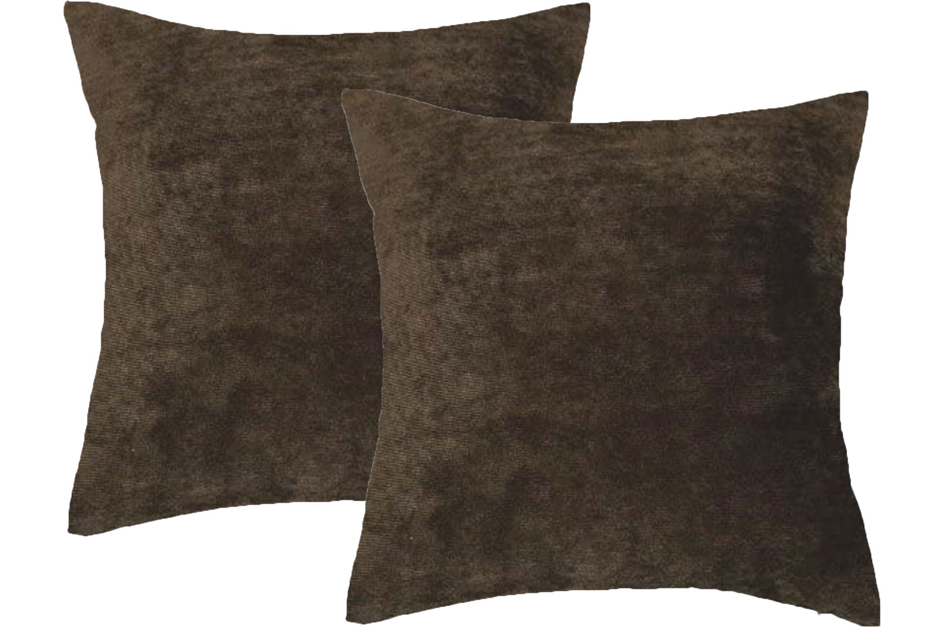 Parkdale 18" x 18" Corduroy Velvet Solid Decorative Throw Pillow Covers Soft and Cozy Cushion Covers - Brown