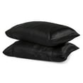 thumbnail image 1 of Parkdale 2-Pack Silky Soft Satin Pillow Cases with Hidden Zipper (Standard, Black), 1 of 4