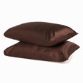 thumbnail image 1 of Parkdale 2-Pack Silky Soft Satin Pillow Cases with Hidden Zipper (Standard, Brown), 1 of 4