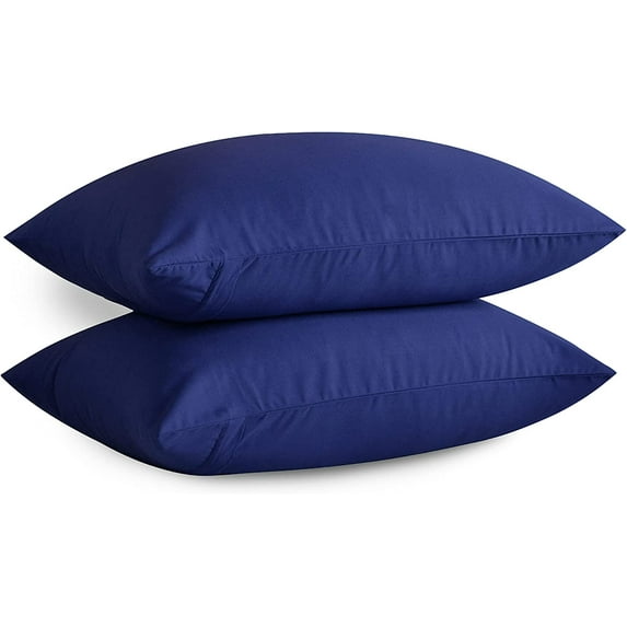 Parkdale Set of 2 Ultra Soft Microfiber Zippered Pillow Cases (Standard, Navy)