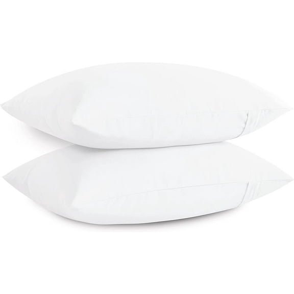 Parkdale Set of 2 Ultra Soft Microfiber Zippered Pillow Cases (Standard, White)
