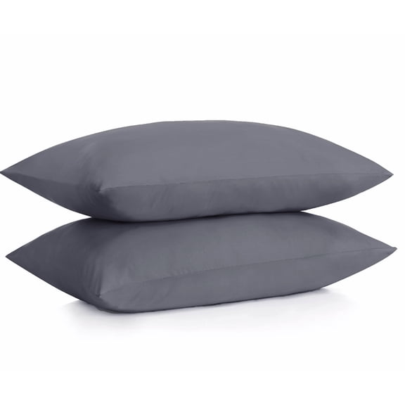 Parkdale Set of 2 Ultra Soft Pillowcases with Envelope Closure (King, Dark Grey)
