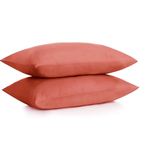 Parkdale Set of 2 Ultra Soft Pillowcases with Envelope Closure (Standard, Coral)