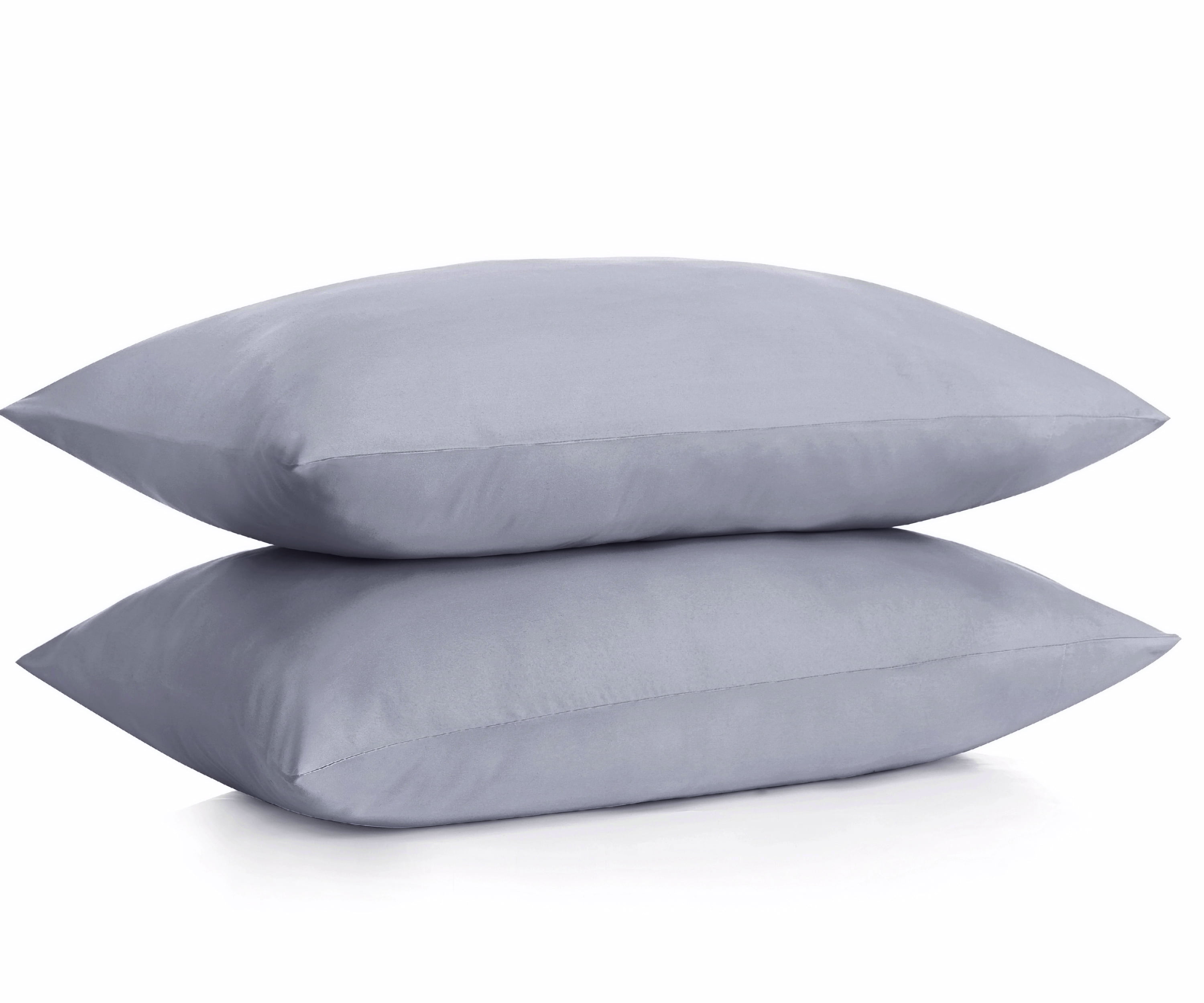 Light Gray Hypoallergenic Cotton Polyester Standard Pillowcase Set