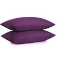 thumbnail image 1 of Parkdale Set of 2 Ultra Soft Pillowcases with Envelope Closure (Standard, Purple), 1 of 4