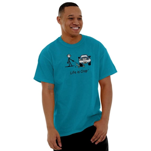 Parked Car Dog Unlucky Sad Pet Owner Men's Graphic T Shirt Tees Brisco Brands S