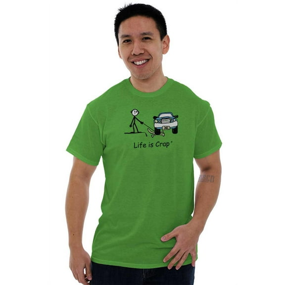 Parked Car Dog Unlucky Sad Pet Owner Men's Graphic T Shirt Tees Brisco Brands S