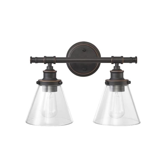 Parker 2-Light Oil Rubbed Wall Sconce, Bronze