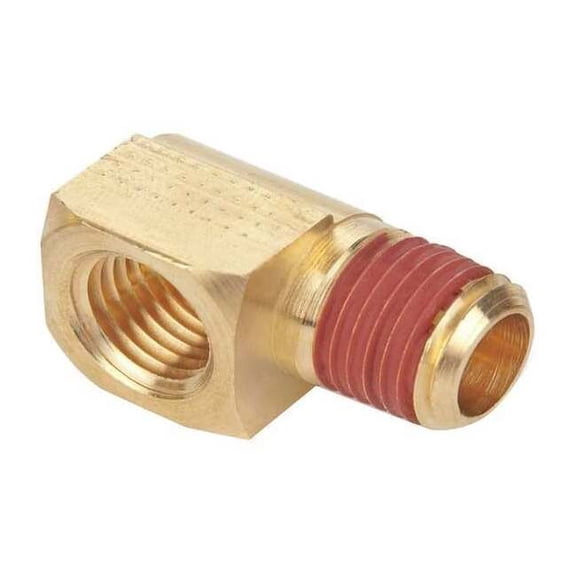 Parker 90 Extruded Street Elbow, Brass, 1/4 in VS2202PA-4-4