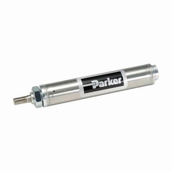 Air Cylinder, 1 1/4 in Bore, 5 in Stroke, Round Body Single Acting, Stainless Steel .