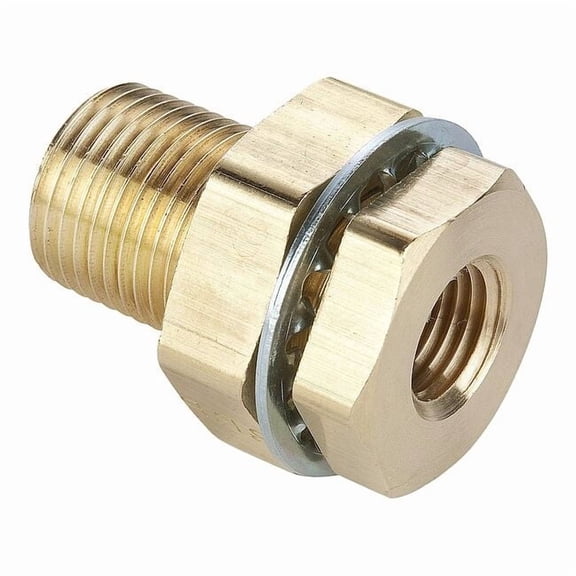 Anchor Coupling Brass Dryseal Pipe Fitting, 1/8 in Female NPT X 5/8 in Male NPT 207ACBH-2