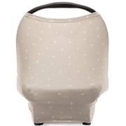 Parker Baby 4-in-1 Unisex Car Seat Cover - Nursing, Car Seat, Grocery Cart, & High Chair Cover - Desert