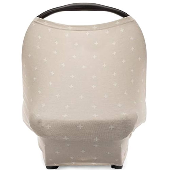 Parker Baby 4-in-1 Unisex Car Seat Cover - Nursing, Car Seat, Grocery Cart, & High Chair Cover - Desert