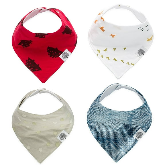 Parker Baby Bandana Drool Bibs - 4 Pack Baby Bibs for Boys, Girls, Unisex - "Parker Set"