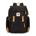 thumbnail image 1 of Parker Baby Diaper Backpack - Stroller Straps & Changing Pad Included - Color Black Birch Bag, 1 of 6