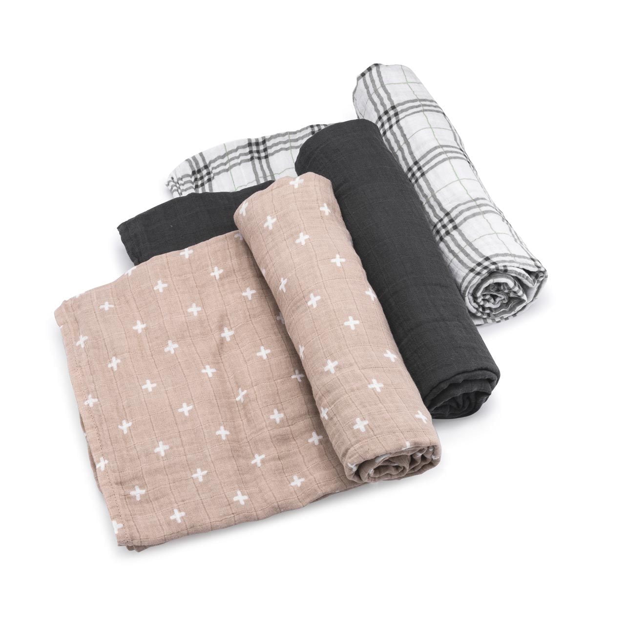 Parker Baby Swaddles - 3 Pack Infant 100% Cotton Muslin Unisex Swaddle Blankets - Classics Set