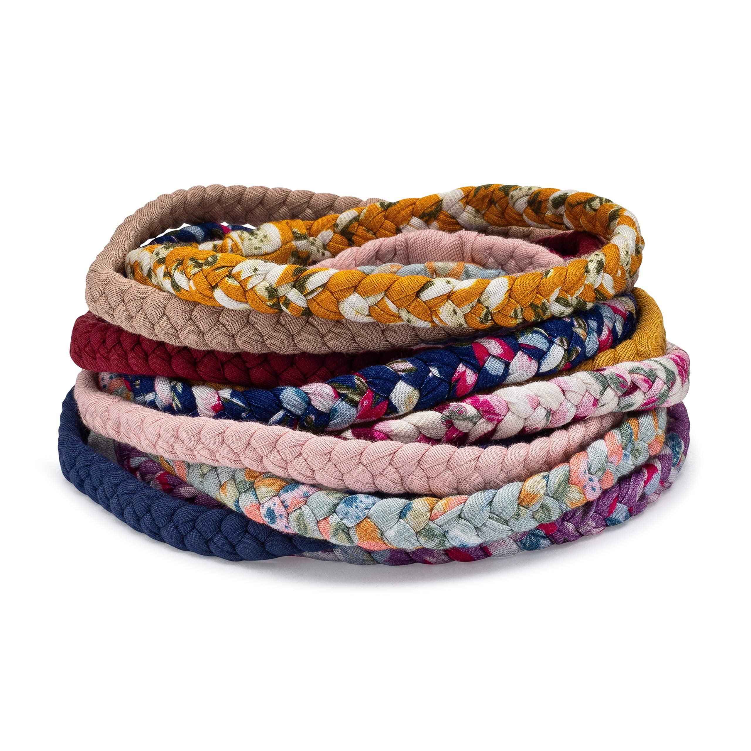 Parker Baby Toddler Girl Braided Headbands, Assorted 10 Pack of Hair Accessories - Marigold Set