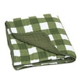 thumbnail image 1 of Parker Baby Unisex Blanket - 100% Muslin Cotton Infant Quilt & Kids Blanket - Green Buffalo, 1 of 5
