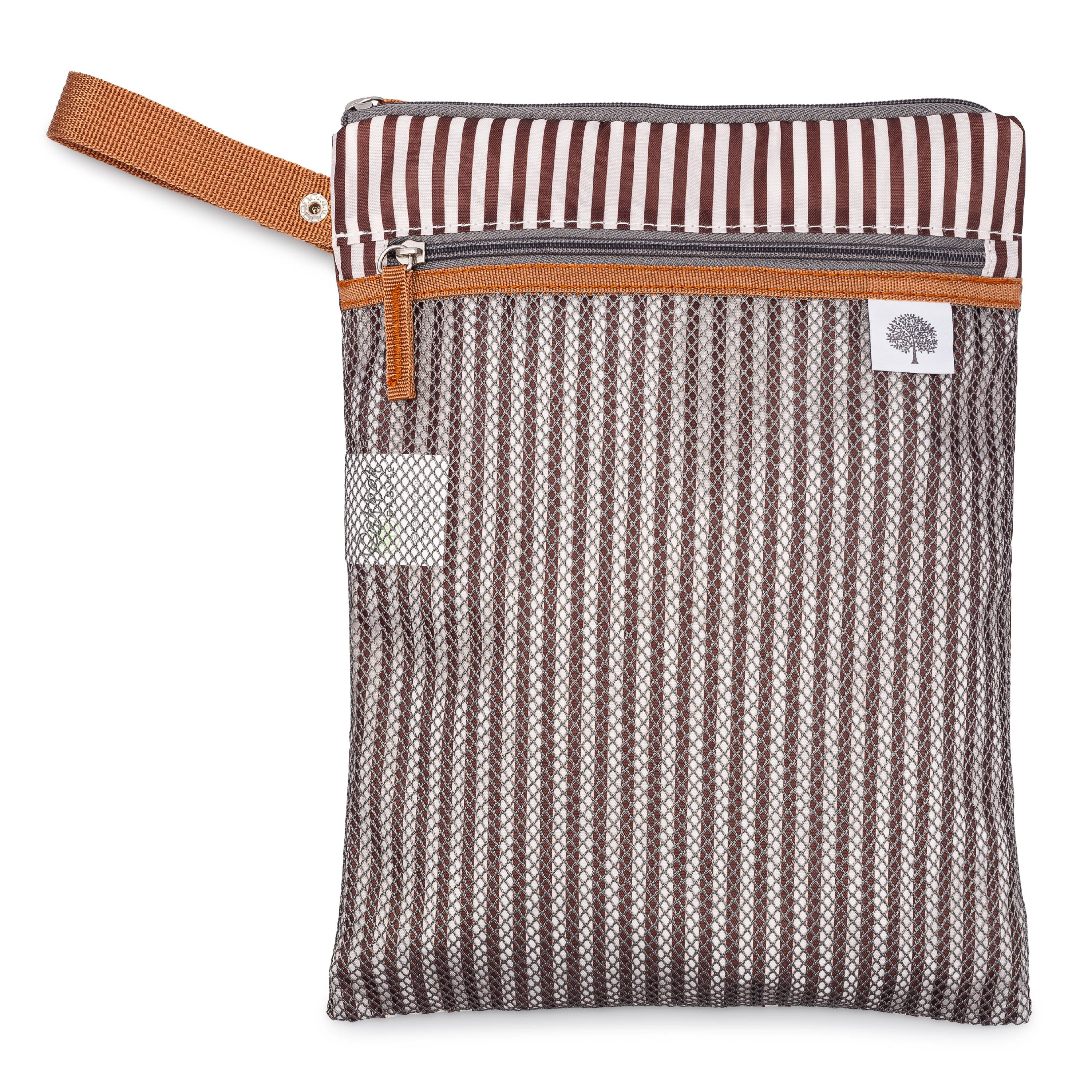 The Coupon deal of  Parker Baby Essential Backpack - Waterproof Diaper Pouches for Dirty Clothes/Diapers - Brown & White Stripes