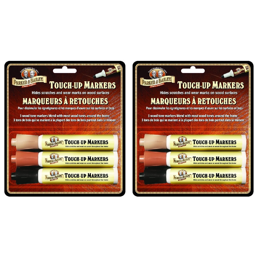 Parker & Bailey Touch-up Markers Furniture 3 Wood Tones Brown Color, 2 Pack  