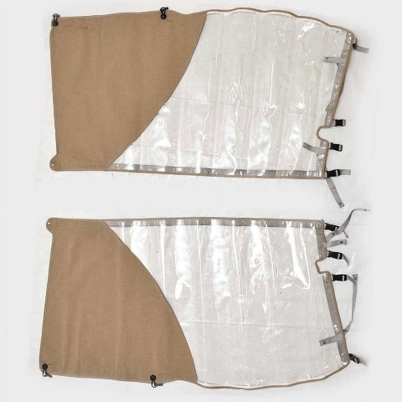 Parker Boat Side Wing Curtains 166504 | 2520 2820 T-Top Toast Tweed 2PC