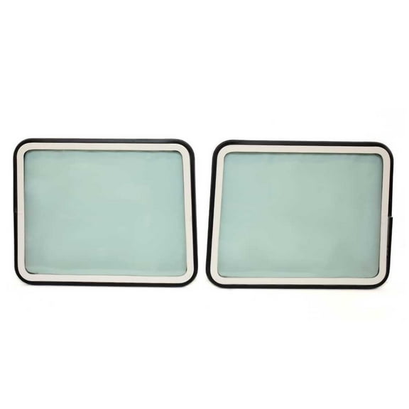 Parker Boat Window Set 234005 234006 | White Aluminum 27 x 22 Inch