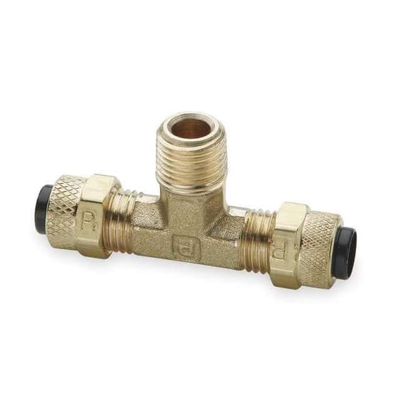 Parker 1/2" Compression x 3/8" MNPT Brass Branch Tee 10PK 172P-8-6
