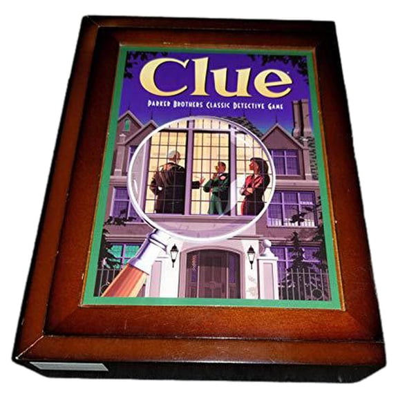 Parker Brothers Vintage Game Collection Wooden Book Box Clue