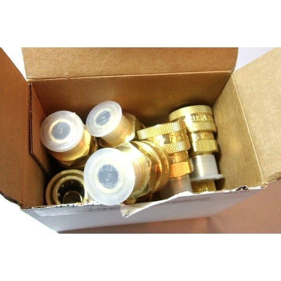 Parker Bst-3M Hydraulic Quick Connect Coupling, Brass Body, Sleeve Lock.-05 Pcs